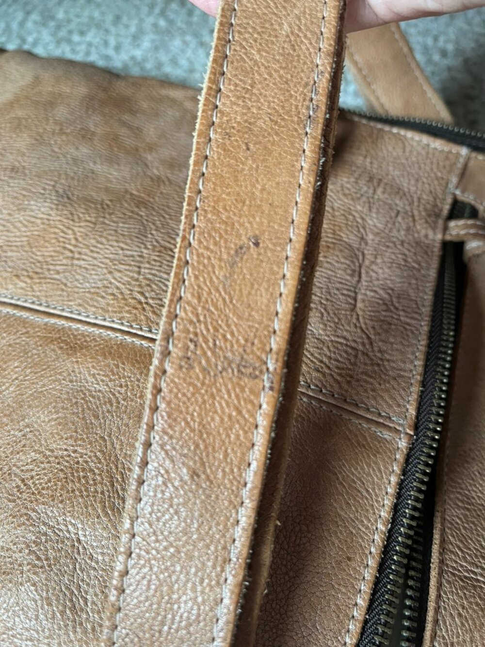 Bed Stu AIKEN Leather Crossbody Convertible Bag Tan OATS DD, Good Condition - Picture 16 of 16